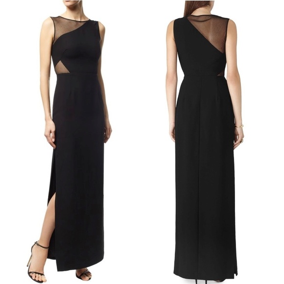 NEW Reiss Clara Mesh Cutout Column Maxi Dress Sz 0 - Picture 1 of 6